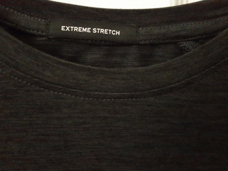 NWT Men's Size Medium Rugby University Extreme Stretch Black Space Dye L/S Shirt gallery