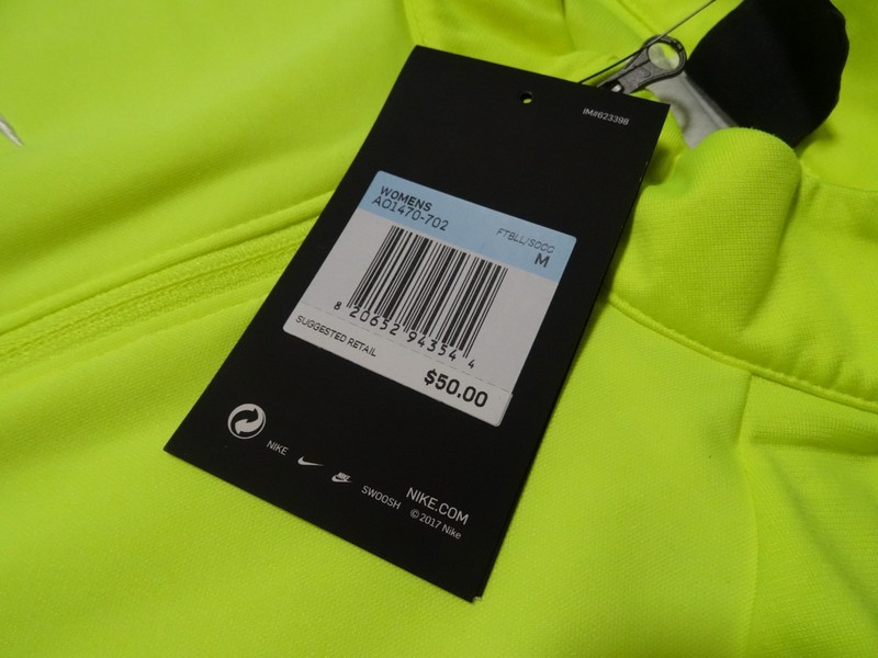 NEW NWT Nike RUNNING 1/2 Zip Top SIZE M - WOMENS DRI FIT AO1470-702 Volt/White gallery