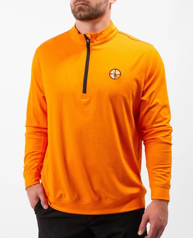 Waggle Blaze QZip Pullover Men’s 2XL Orange Quarter Zip Golf Lightweight Stretch gallery