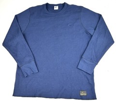 Nike Dri-FIT Men’s Waffle Knit Thermal Shirt Long Sleeve Cotton Blend 2XL Blue