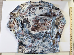 Realtree Fishing Aspect LongSleeve Shirt Camo Blue Mens Size XL White Brown Blue