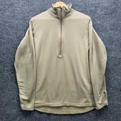 US Army Polartec Thermal Top Men’s Size M Tan Half Zip Cold Weather Base Layer