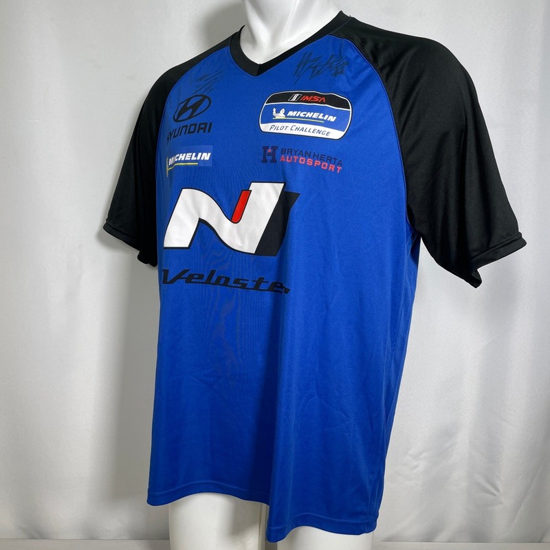 Hyundai N Veloster Signed Bryan Herta Autosport Racing Jersey Men's LARGE gallery