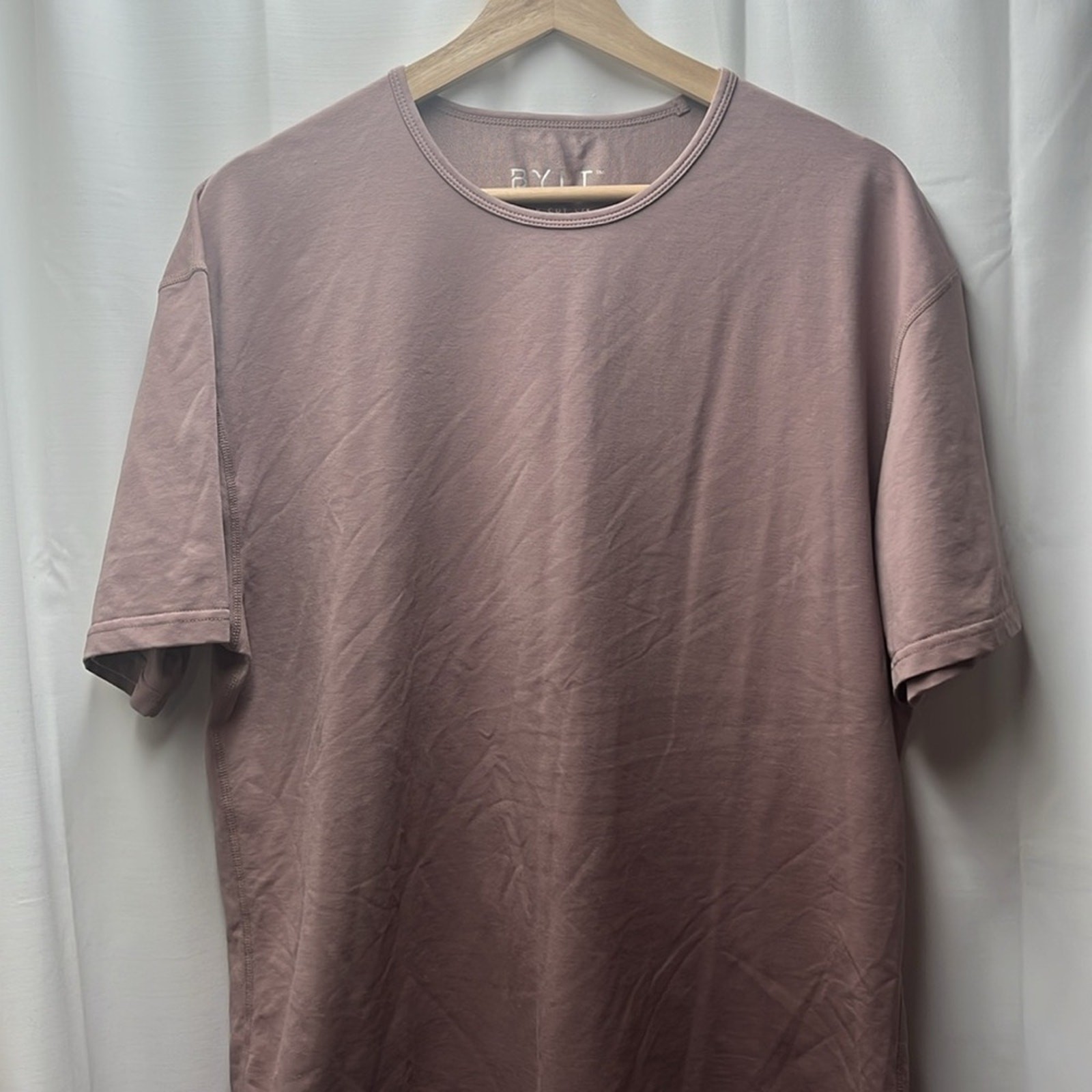 BYLT Basic Gray Mauve Drop Cut Short Sleeve LUX- XL gallery