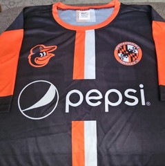 BDA Birdland FC Men’s XL Soccer Jersey T-Shirt Pepsi Logo Baltimore Orioles