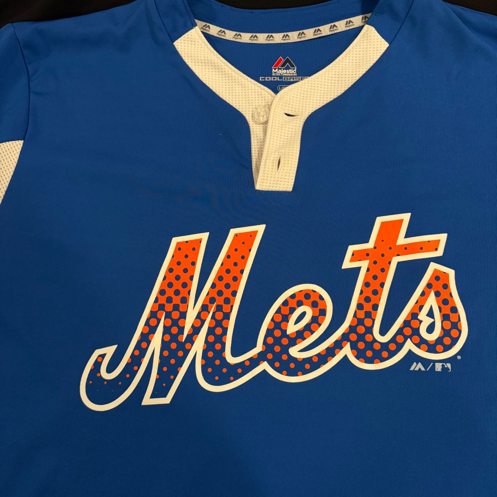 Majestic Cool Base New York Mets Baseball Jersey Size Large gallery