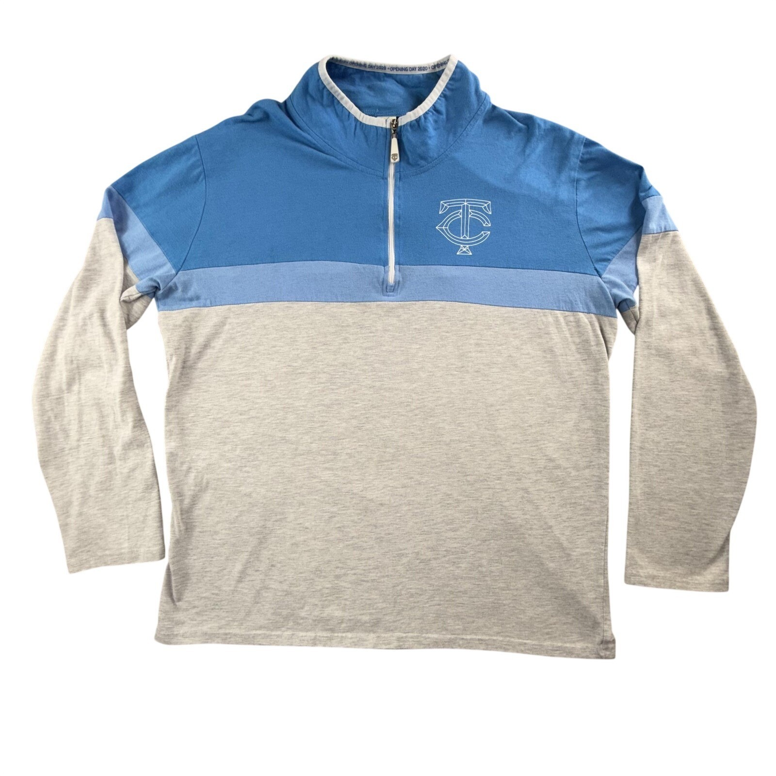 Minnesota Twins MLB Pullover Mens 2XL Blue Gray Opening Day SGA 1/4 Zip Ford gallery