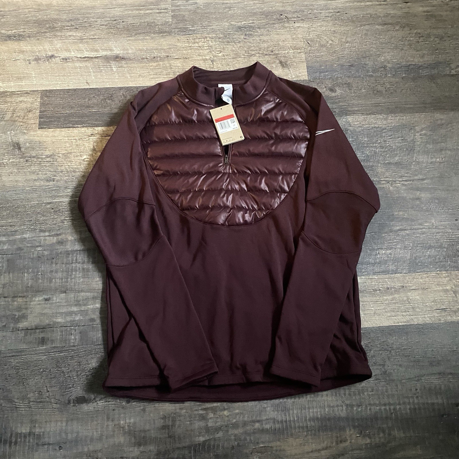 Nike Men's Therma-Fit Winter Warrior DC9168-652 Maroon Long Sleeve Size L gallery
