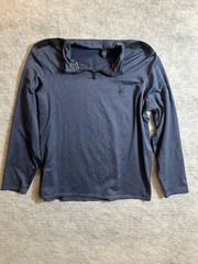 Spyder Active Quarter Zip Pullover Shirt Mens Size Large Dust Navy Heather