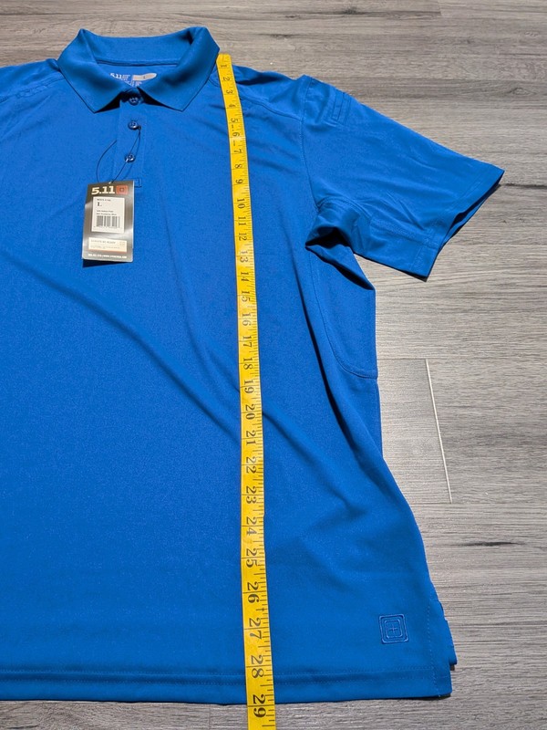 NWT 5.11 Tactical Men’s Academy Blue Short Sleeve Helios Polo Size Large gallery