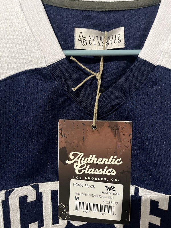 Authentic Classics McDowell #30 Conner Football Jersey Blue White Men’s M NWT gallery