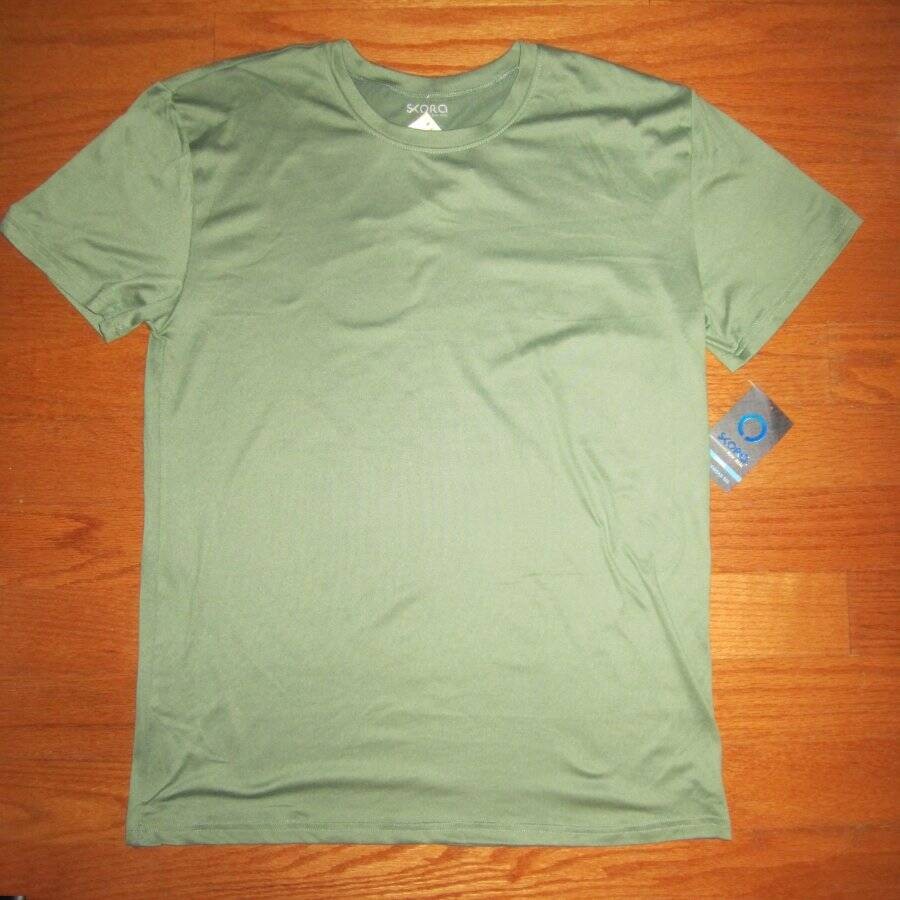 SKORA Run Real Men’s Large Green Performance T-Shirt NWT Athletic Lounge Tee gallery