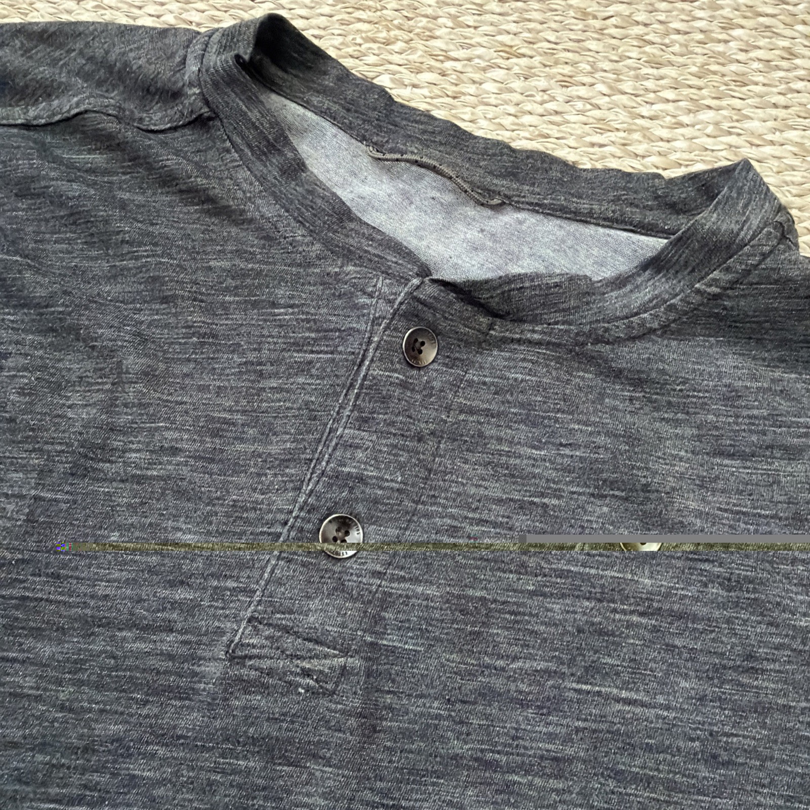 Men’s Vintage Merino Wool Blend Henley Baselayer. Royal Robbin’s. Medium Gray gallery
