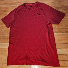 Puma Men’s Tec Sports evoKNIT T-Shirt, Color: Red, Size: X-Large New, Free Ship