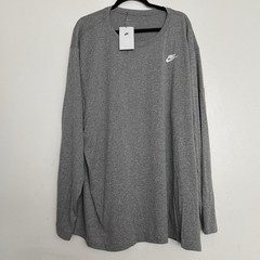 Men’s Nike Dri-Fit Logo Long Sleeve Shirt Carbon Heather Size 4XL