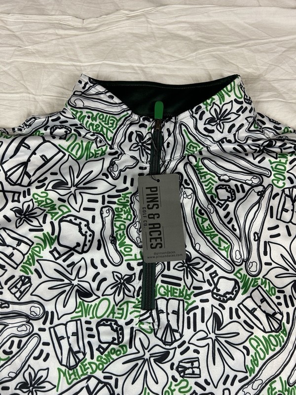 NWT PINS & ACES AUGUSTA MASTERS 2022 LIMITED EDITION TOPO 1/4 ZIP SIZE M gallery