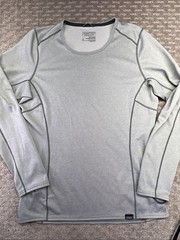 Patagonia Capilene Shirt Mens Medium Gray Long Sleeve Midweight Base Layer