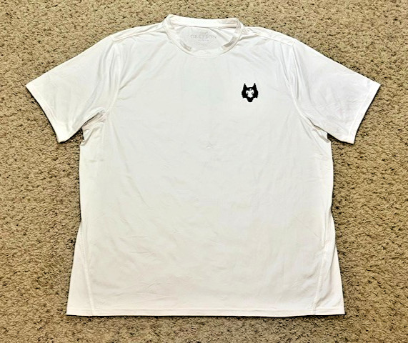 Greyson Men White Guide Sport Classic Performance Tee Shirt Size L EUC Brrr Golf