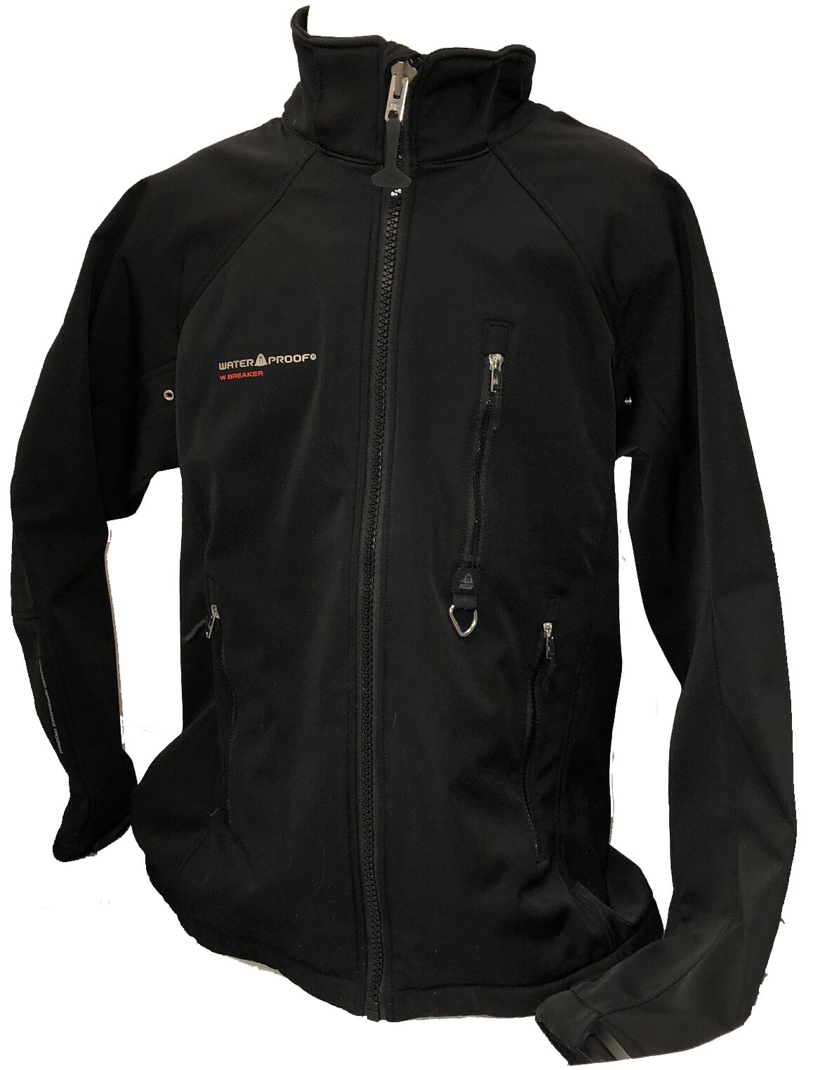 Waterproof Wind Breaker Breathable Jacket Adjustable Hood Black Zip Size XXL gallery