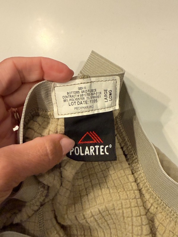 Us Army Mid Weight Gen 3 Grid Fleece Polartec 1/2 Zip Mens Pullover Large gallery