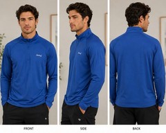Baleaf Blue Quarter Zip Athletic Pullover Men’s Large Long Sleeve Performance