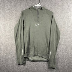 Nike Mens Small Aeroact 1/4 Zip Running Top Long Sleeve Pullover Green Jacket