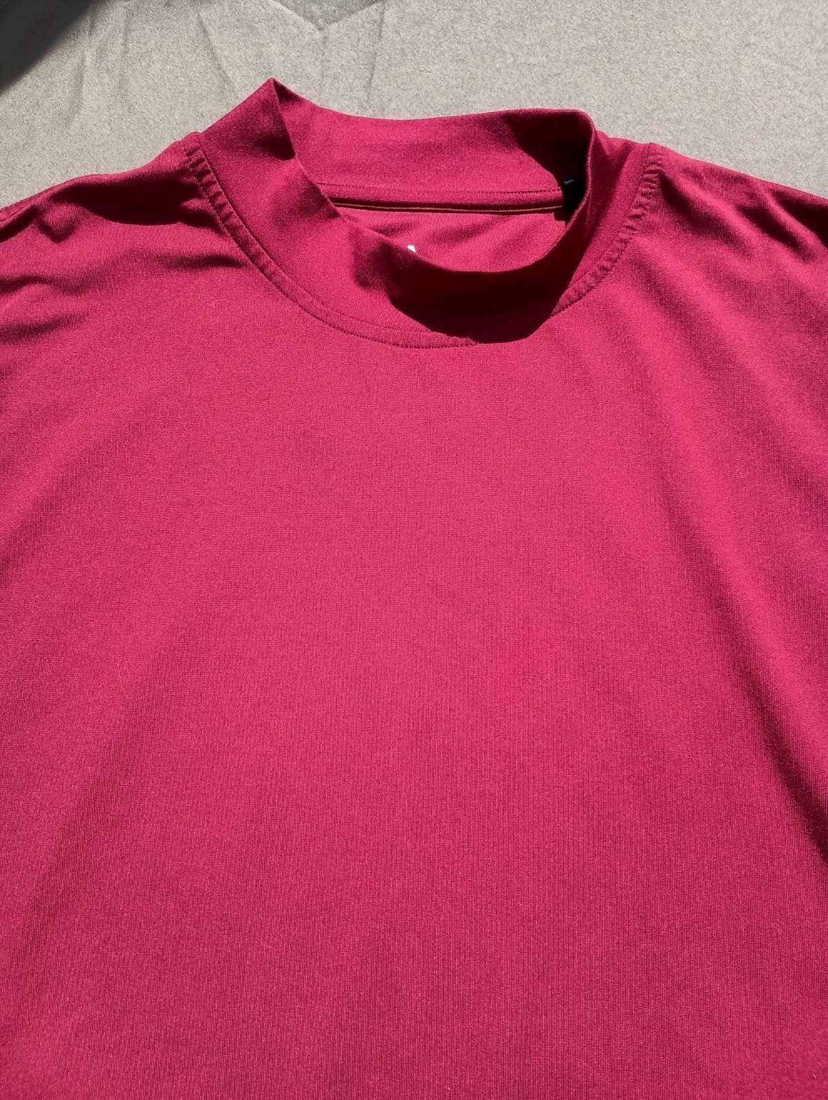 Bolle Tech Golf Shirt Men's Red L Long Sleeve Pullover Mock-neck Polyester gallery