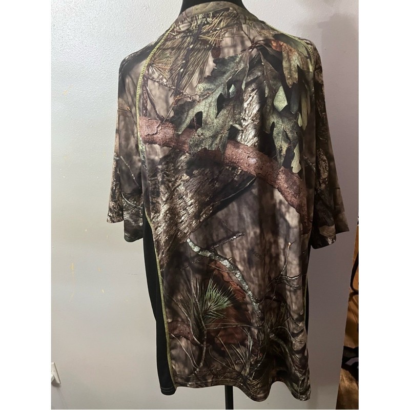 MOSSY OAK Camo Performance T-Shirt Hunting Mens XL Brown Dri-More Tech Tee gallery