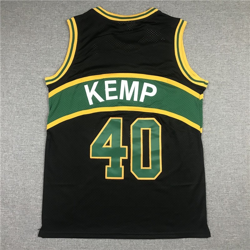 Shawn Kemp #40 Stitched Retro Black-Green SportShirt Adult Size: S-XXL gallery