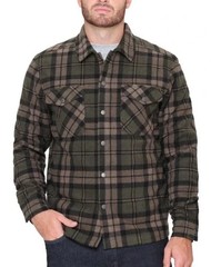 Men’s BC Clothing Heritage Plaid Button-Up Shirt Jacket Med Green/Black – NWT!