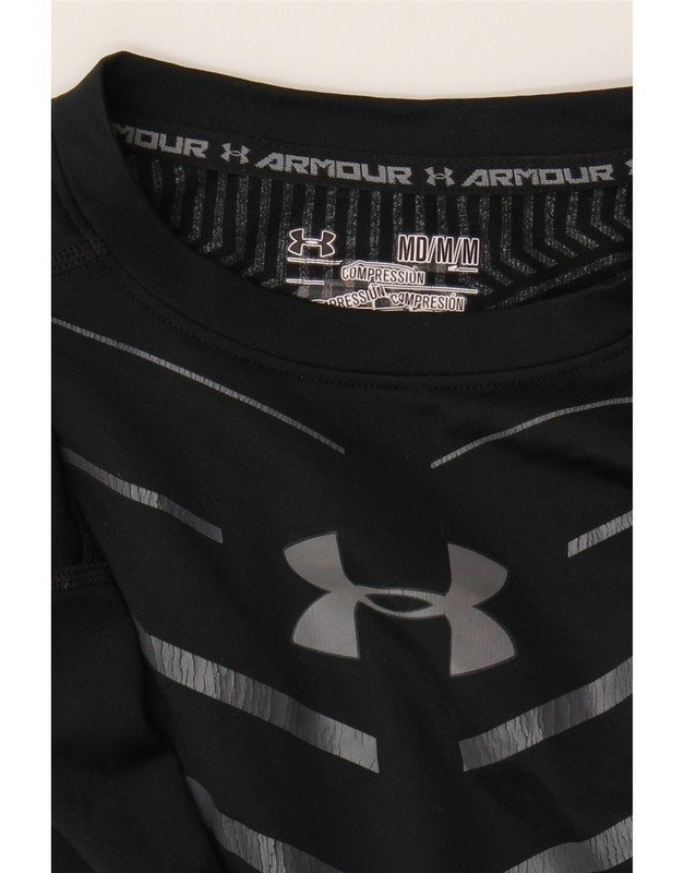 Under Armour Mens Top Long Sleeve Medium Black Striped CL11 gallery