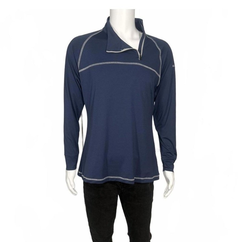 Columbia Golf Mens Long Sleeve Quarter Zip Pullover Shirt Blue XL/TG Outdoor gallery