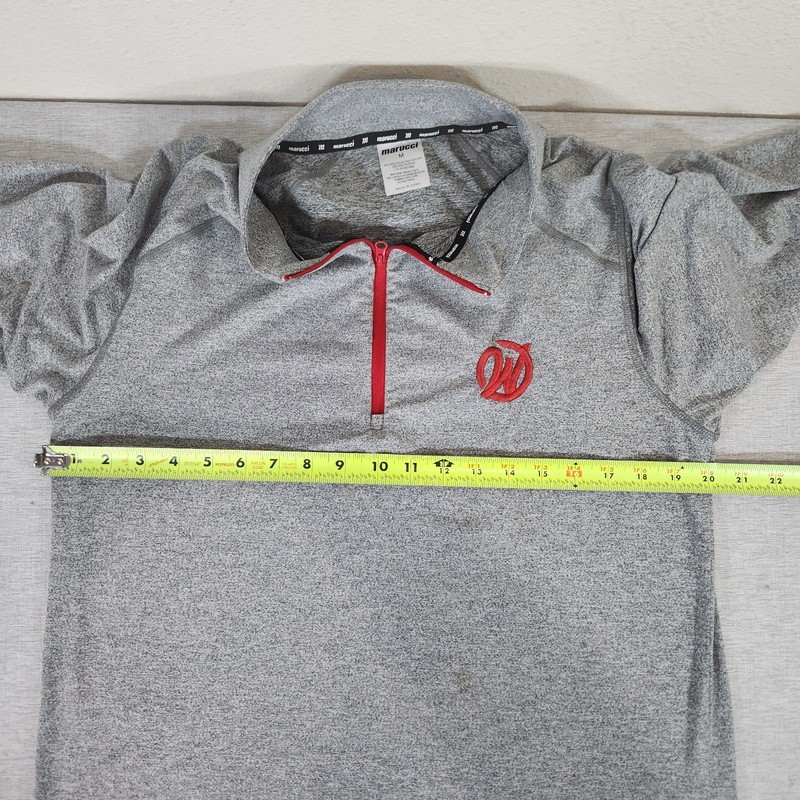 Marucci Men’s 1/4 Zip Pullover Gray Stretch Streetwear Travel Ready Medium gallery