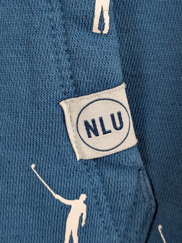 NLU No Laying Up Golf Hoodie Men's L Sweatshirt Golfer AOP Print Blue gallery