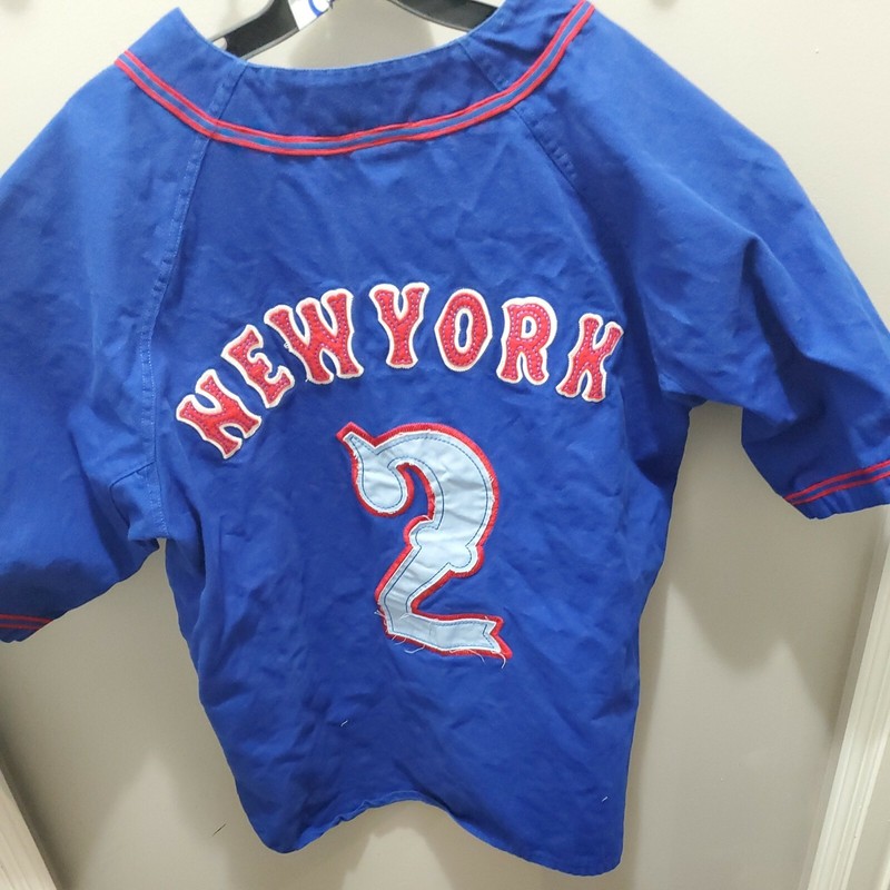 NYC 212 Team Sports New York Men's Jersey Sewn Letters Size XL Blue EUC gallery