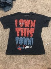 The Amazing Spider Man T Shirt Mens Large Black I Own This Town Andrew 2012