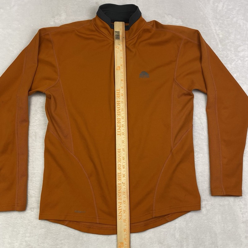 Nike ACG FitDry 1/4 Zip Pullover M Orange Fleece Base Layer Hiking Shirt VTG Y2K gallery