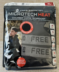 Free Country Men’s Microtech Heat Cocarber Base Layer Pant Pack of 2 Size XL New