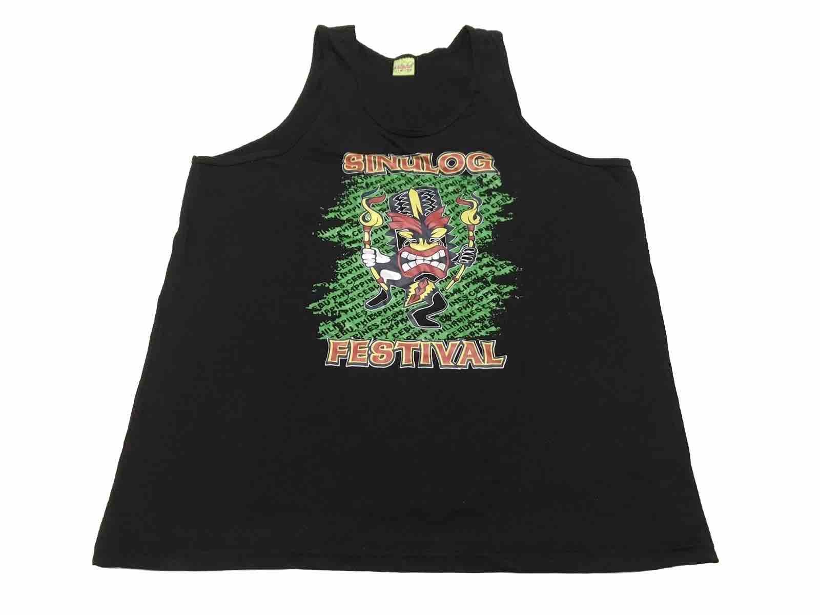 Philippines SINULOG FESTIVAL Men's Tank Top Size M Black Sleeveless Beach gallery