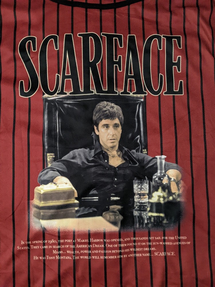 Scarface Button Up Baseball Jersey - Men's L