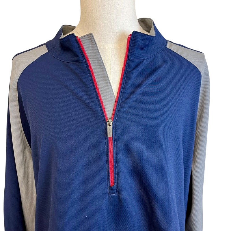 REEBOK Golf Blue Pullover Wind Jacket Mens Sz 4XL Half Zip Long Sleeve gallery