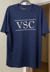 Sport-Tek VSC Shirt Navy Blue Athletic Gym Fitness #24 Short Sleeve Men’s Large