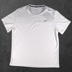 Nike Dri-Fit Miler Tee Men’s Large White Move to Zero Short Sleeve DV9315-100