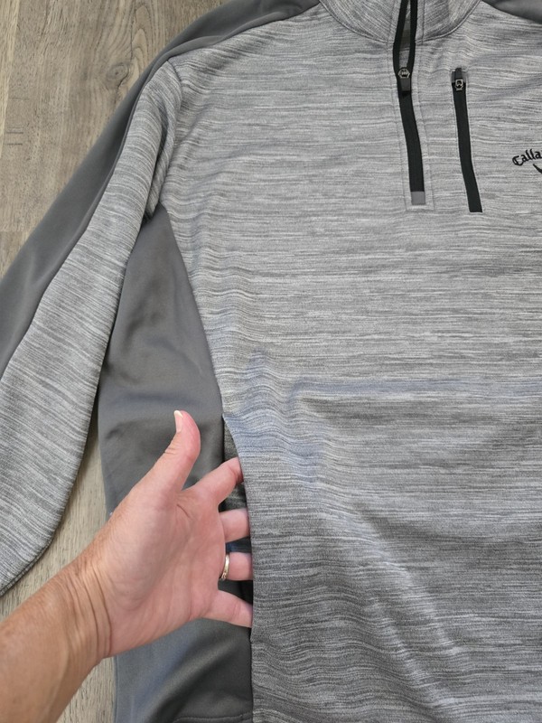 Callaway 1/4 Zip Pullover Men’s Large W/ Chest Pocket Heathered Gray gallery