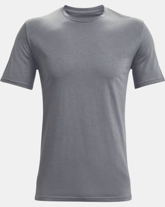 Under Armour Short Sleeve Shirt Men's S M L Gray 1360693 T-Shirt Cotton/Poly gallery
