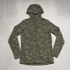 Lululemon Surge Warm Hoodie Men XS Green Camo Jacquard Full Zip Jacket Hooded