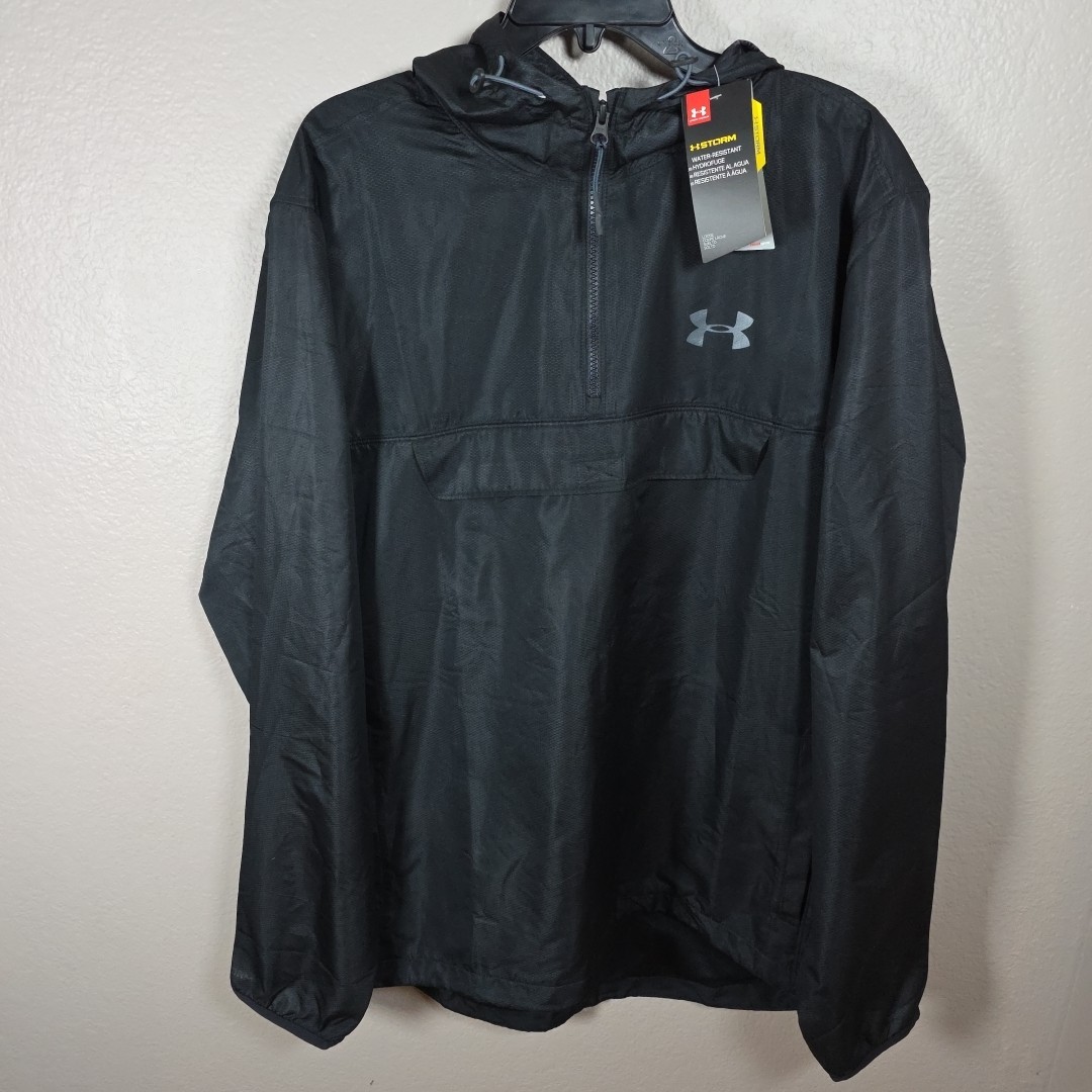Under Armour XSTORM Quarterzip Pullover 2XL Water Resistant Hooded Rain Coat NWT gallery