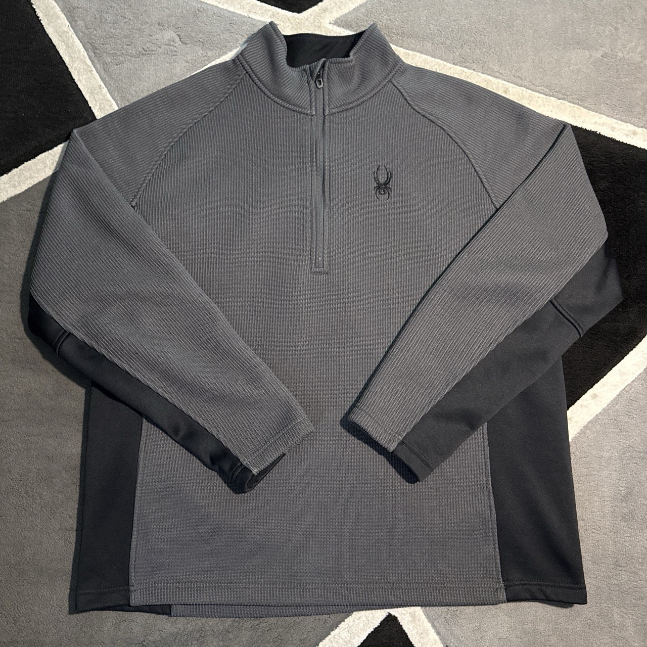Gray & black Spyder quarter zip sweatshirt gallery