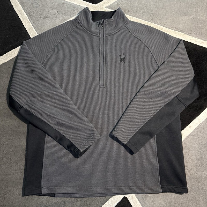 Gray & black Spyder quarter zip sweatshirt gallery