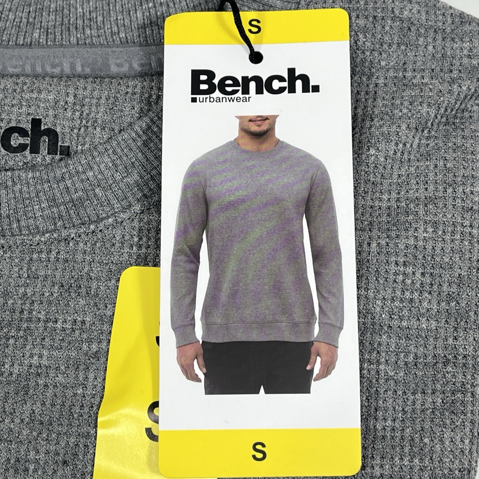 Bench Urbanwear Fleece Lined Thermal Shirt, Soft Tencel, Lt Gray, Men Small, NEW gallery